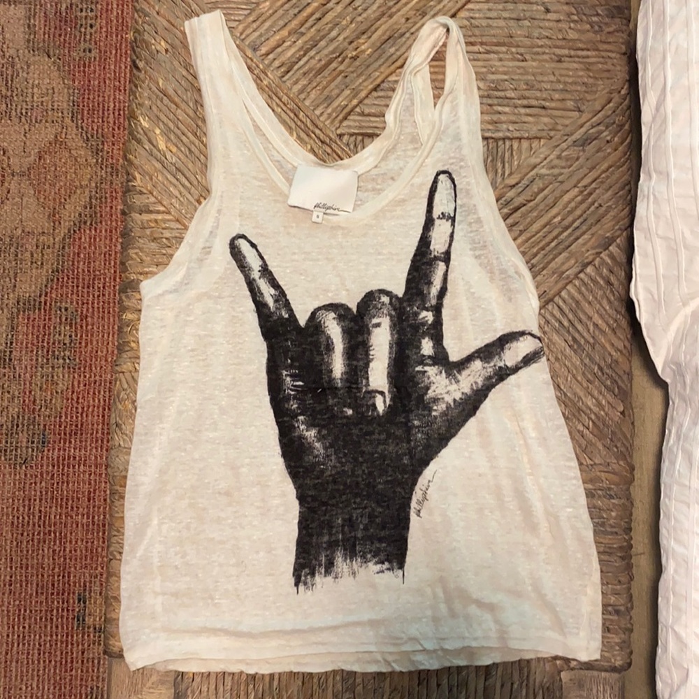 Philip Lim tissue graphic tank